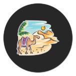 camel in desert scene stickers