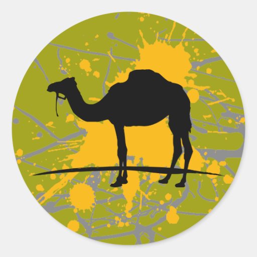Camel Round Sticker