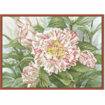 Camellia Striped Garden Flowers Painting photo sculptures
