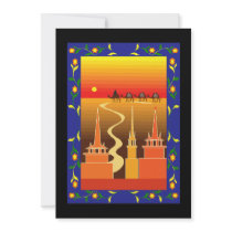 Camels beyond the city