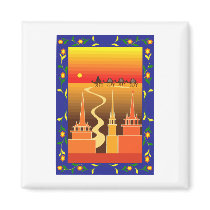 Camels beyond the city