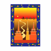 Camels beyond the city