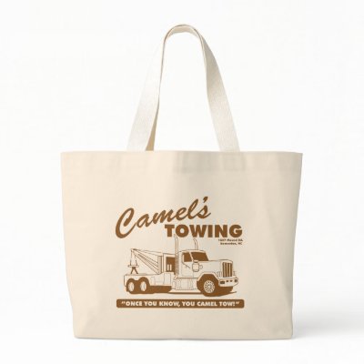 camel's towing company tote bags by strk3
