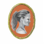 Cameo brooch, photo scupture magnet photo sculptures