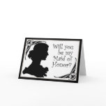 Cameo will you be my maid of honour card invitatio
