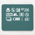 Camera Display Symbols Mouse Pad