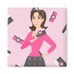 Camera Girl magnets