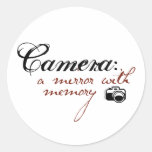 Camera: Mirror with Memory Round Stickers