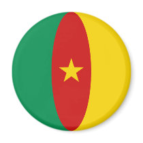 Cameroon Fisheye Flag Magnet