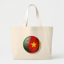 Cameroon flag soccer ball fans gear canvas bags