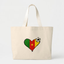 Cameroon love Cameroun football heart Tote Bag