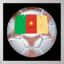 Cameroon Soccer Ball Posters