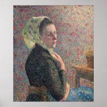 Camille Passarro - Woman w/ Green Scarf oil canvas