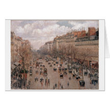 Camille Pissaro - Boulevard Monmartre Paris 1897 Card