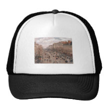 Camille Pissaro - Boulevard Monmartre Paris 1897 Trucker Hat