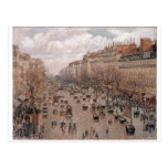 Camille Pissaro - Boulevard Monmartre Paris 1897 Post Card