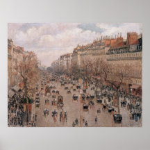Camille Pissaro - Boulevard Monmartre Paris 1897 Poster