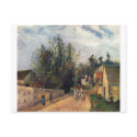 Camille Pissaro - Coach, Emery 1877 horse road oil postcards