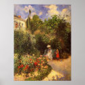 Camille Pissarro - Garden 1877 bench shade tree posters