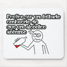 camisa com frase de carnaval "bebado" mouse pad