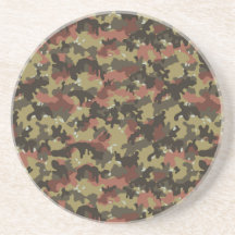 Camo army beverage coaster