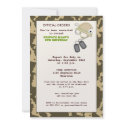 Camo Birthday Invite invitations