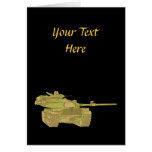 Camo Military Tank Design Greeting Card
