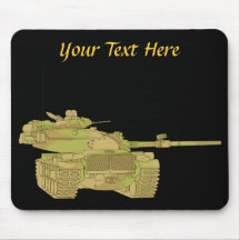 Camo Military Tank Design Mouse Pads