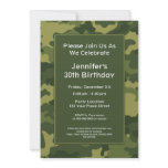 Camo Military Theme Birthday Party