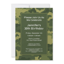 Camo Military Theme Birthday Party