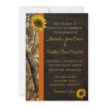 Camo & Sunflowers Custom Invitations