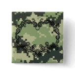 Camo Twining Heart buttons
