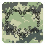 Camo Twining Heart stickers