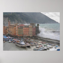 Camogli sea storm Poster