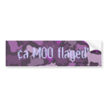 CaMOOflage Cow collage in purple bumper stickers
