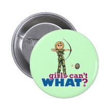 Camouflage Archery Girl - Blonde Buttons