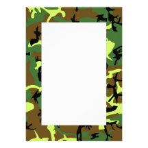 Camouflage Border Invitation
