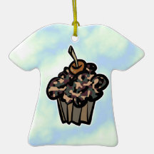 camouflage cupcake christmas ornaments