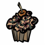 camouflage cupcake photo sculptures
