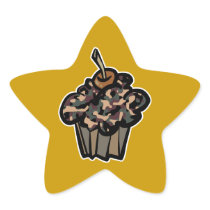 camouflage cupcake stickers