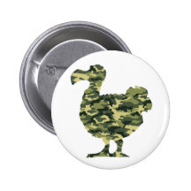 Camouflage Dodo Bird Silhouette Pin