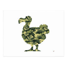 Camouflage Dodo Bird Silhouette Postcards