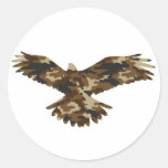 Camouflage Eagle Silhouette Stickers