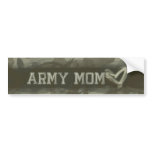 Camouflage Grunge Army Mom Love Bumper Stickers