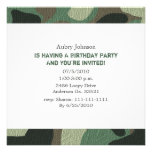 Camouflage Party Invitations