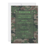 Camouflage Party Theme invitations
