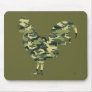 Camouflage Rooster Silhouette Mouse Pads