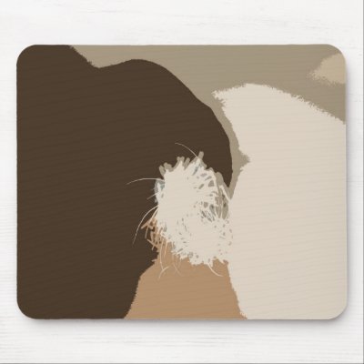 Camouflaged Dog's Tail Mouse Mat by lioneyes