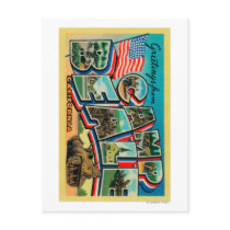 Camp Beale, California - Large Letter Scenes Postcard