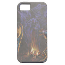 Camp Fire Native American Indian Warrior iPhone 5 Case